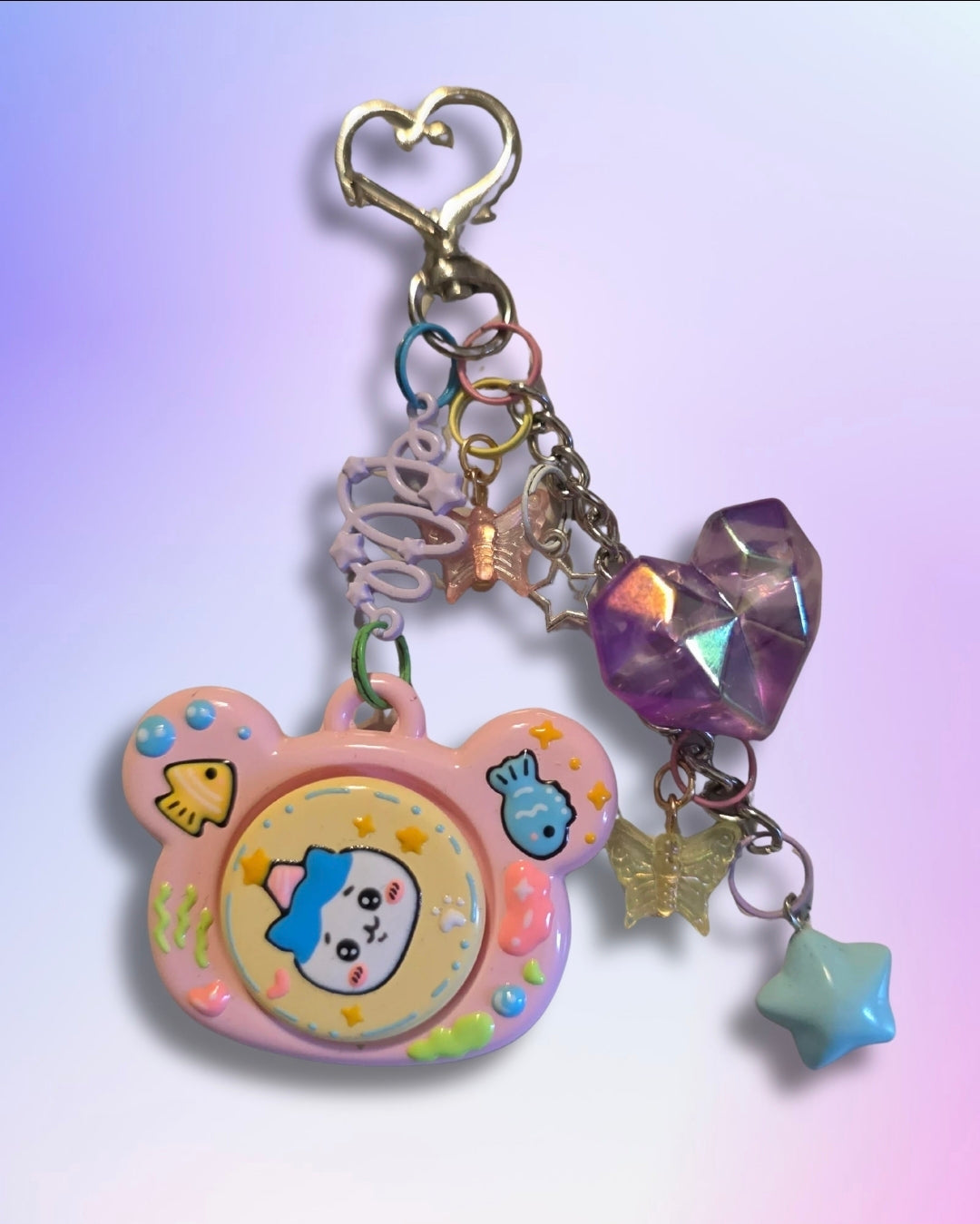 Hachiware spinner Keychain