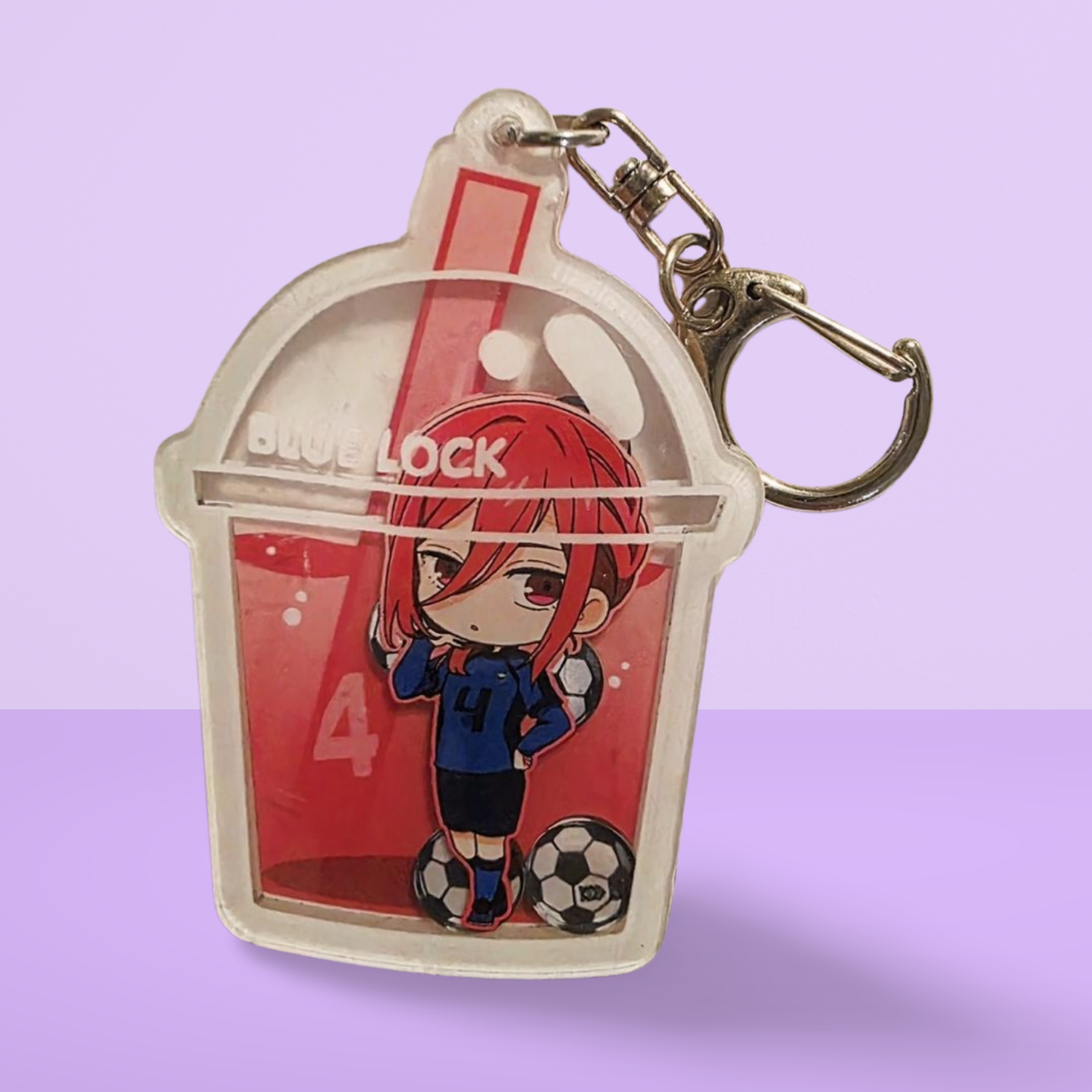 Acrylic Shaker Keychain- Bluelock Inspired