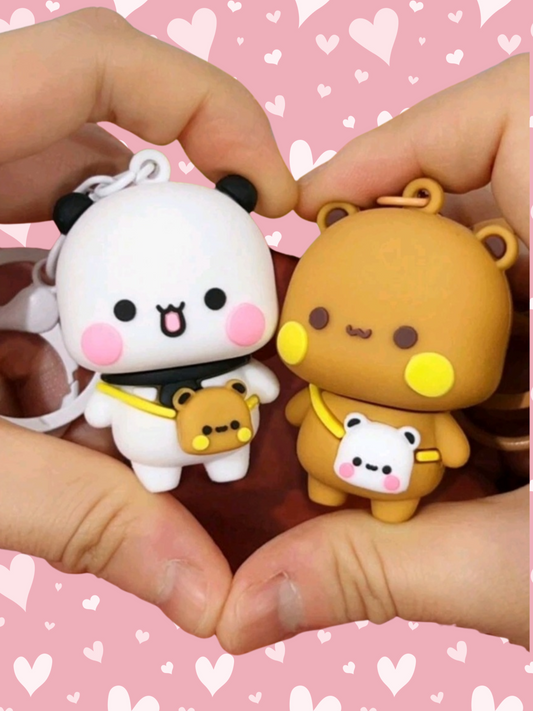 Keychain Couples/BFF Panda Grizzly pair
