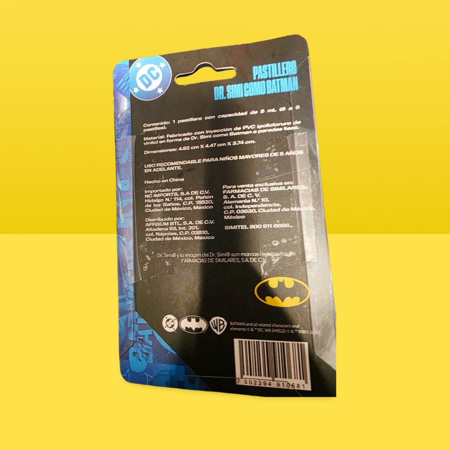 Official Dr Simi Pill Case Keychain- Batman Design